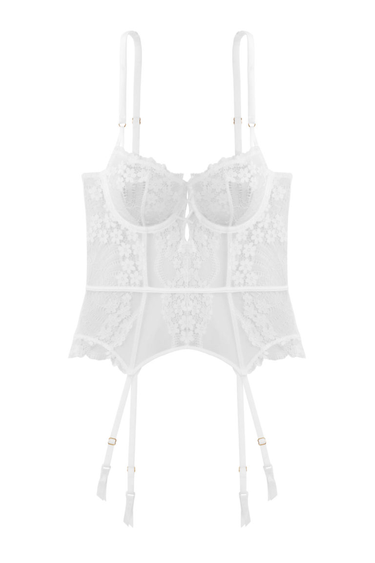 Guêpière/bustier Coque Glam Etam Taille 90C Couleur Nacré – Réf 6458091