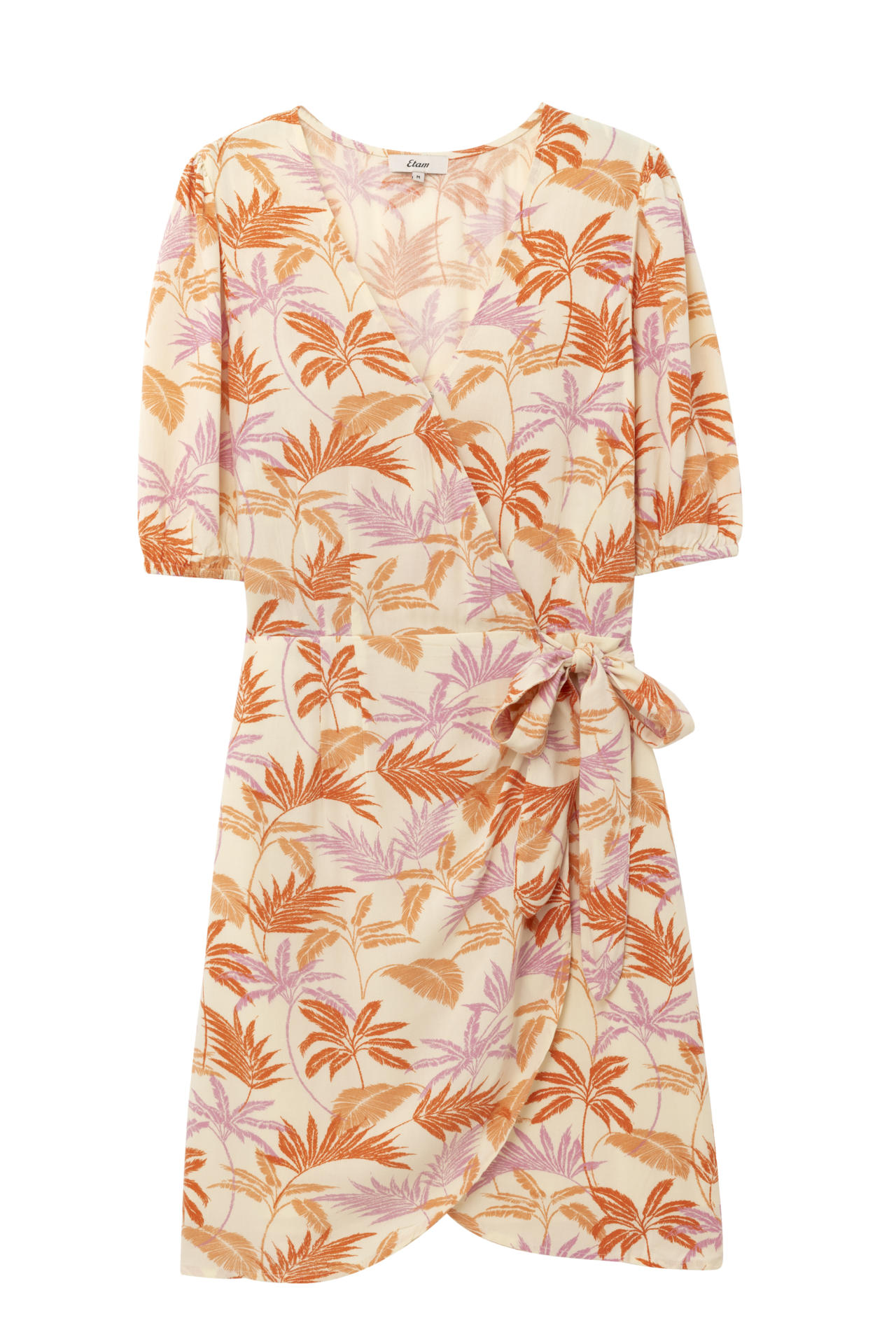 Robe courte imprimée MARIE IMP FD NOIR - ETAM